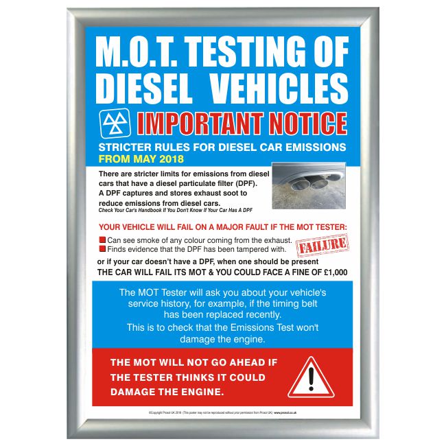MOT Poster – Diesel Vehicle Testing Information (DTI) MOT Poster – Diesel Vehicle Testing Information (DTI)