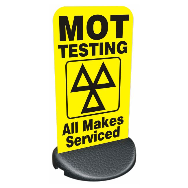 Forecourt/Pavement Sign – MOT, ALL MAKES SERVICED Forecourt/Pavement Sign – MOT, ALL MAKES SERVICED