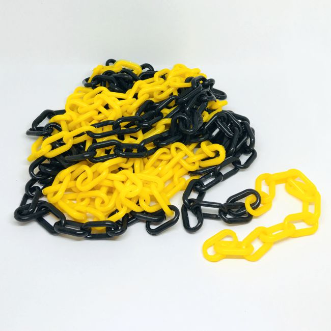 Plastic Barrier Chain – Yell/Black – 5 metre Plastic Barrier Chain – YELLOW & BLACK