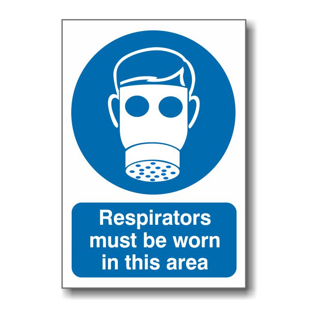 Respirators must be worn in this area sign Respirators must be worn in this area sign