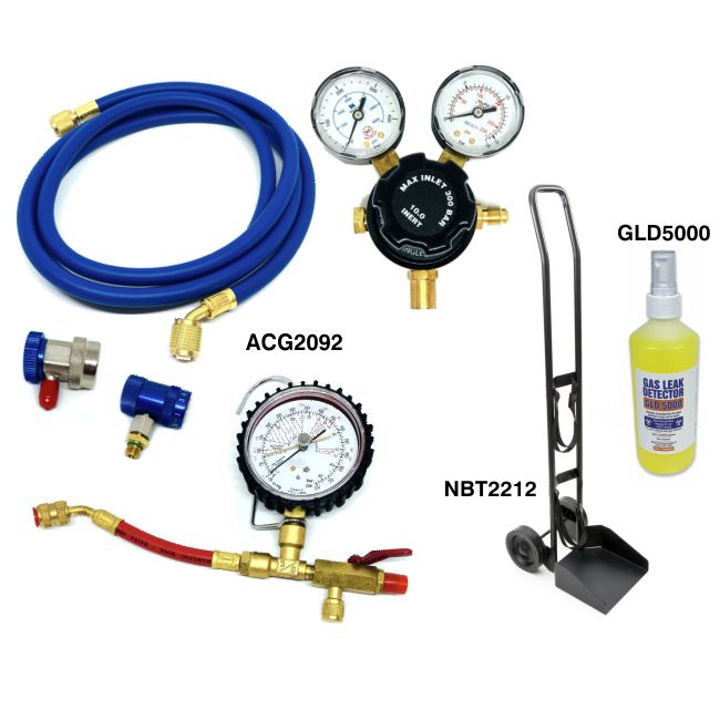 Air-Con Leak Detection Kit – using Nitrogen Gas Cylinders Air-Con Leak Detection Kit – using Nitrogen Gas Cylinders