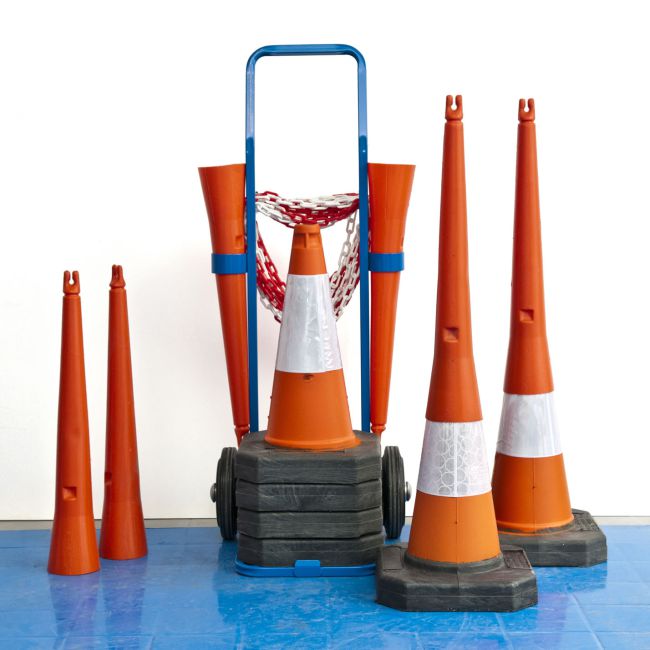 Hazard Area Cone & Chain System with Trolley Hazard Area Cone & Chain System with Trolley