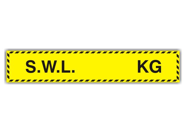 Safe Working Load Sticker – SMALL – KGS Safe Working Load Sticker – SMALL – KGS
