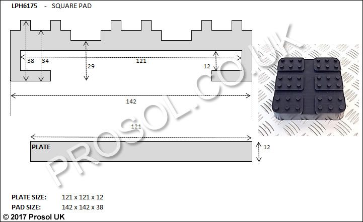 Lift Pad Ranger Square Pad