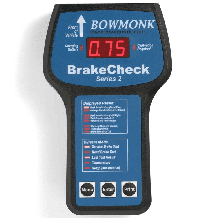 Bowmonk Brake Tester - BrakeCheck Series 2 BOW801 MTS connectable BrakeCheck Standard with 99 Test and Secondary Test