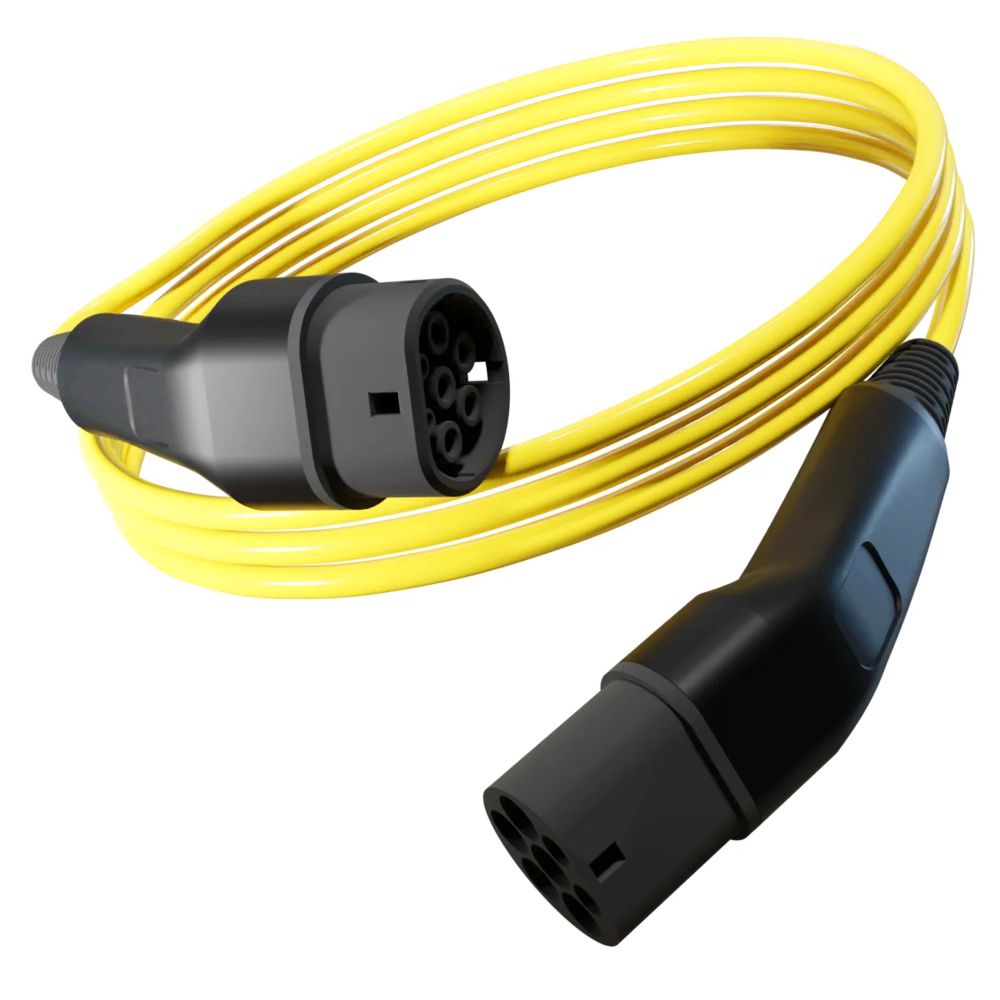 Electric Vehicle Charging Cable Type 2 to Type 2 - 5 metre Green Electric Vehicle Charging Cable Type 2 to Type 2 – 5 metre YELLOW