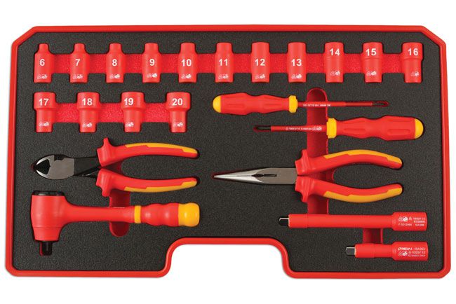 VDE Certified Insulated Socket Set 3/8inch drive 22pc Insulated Tool Kit STARTER 3/8″ Drive – 22pc – VDE Certified