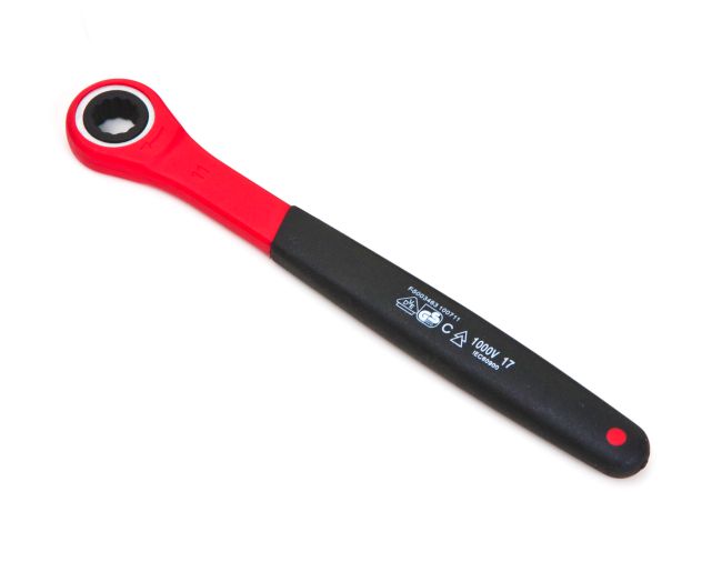 Ratchet Ring Spanner VDE 11mm Insulated Ratchet Ring Spanner 12mm – VDE Certified