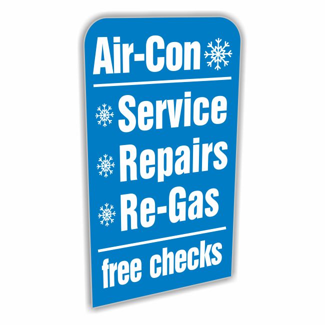 Flex Sign REPLACEMENT PANEL ONLY – Design13-1 REPLACEMENT PANEL Air-Con Service – Pavement Sign