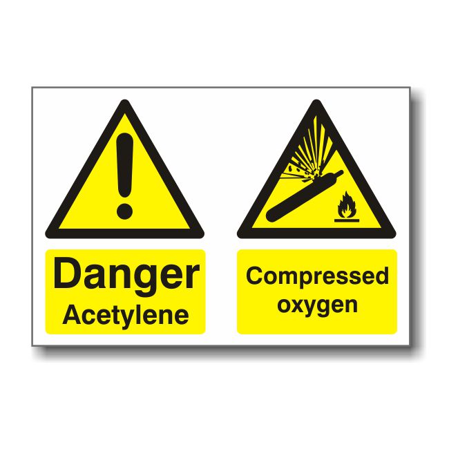 Danger Acetylene Compressed Oxygen Danger Acetylene Compressed Oxygen