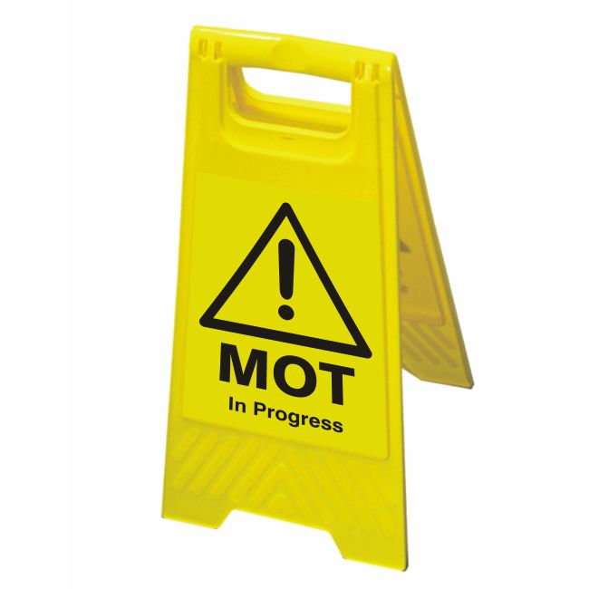 Hazard Floor Sign – MOT in Progress Hazard Floor Sign – MOT in Progress