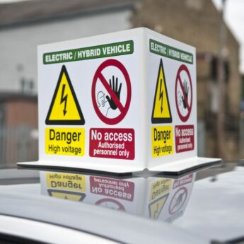 Electric Vehicle Roof Top Warning Sign