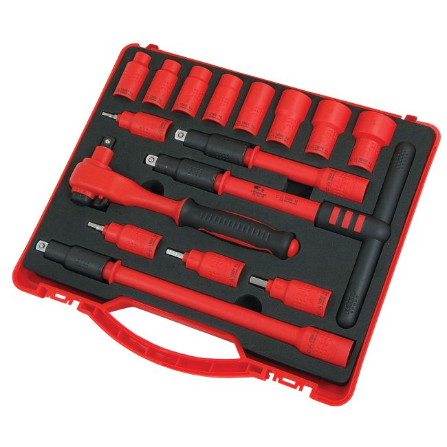 Insulated Socket Set 3/8″ Drive 16pc – VDE Certified Insulated Socket Set 3/8″ Drive 16pc – VDE Certified